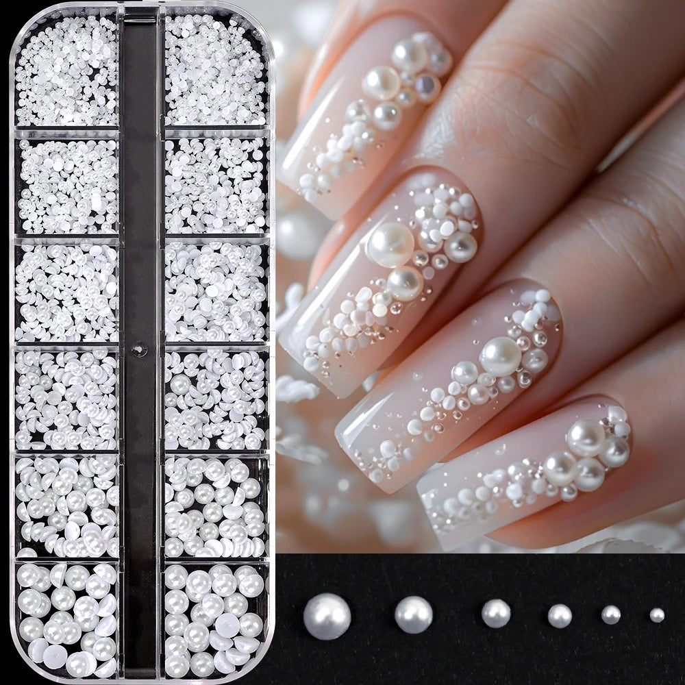 12Gird 3D Glass Crystal Nail Art