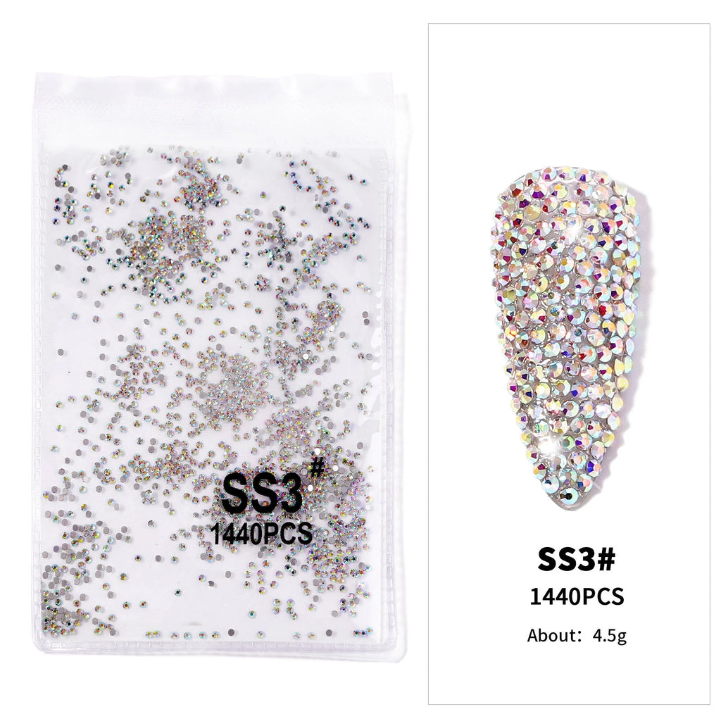 12Gird 3D Glass Crystal Nail Art