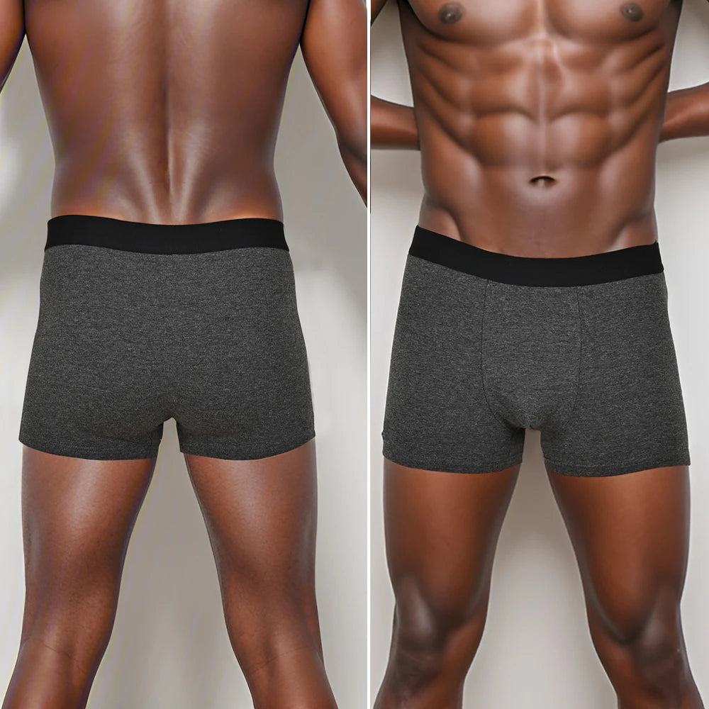 6-Pack Men’s Cotton Boxer Briefs – Luxury Underwear Set