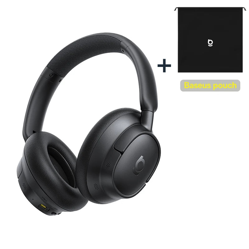Baseus EH10 NC wireless headphones with adaptive noise canceling, Hi-Res audio, Bluetooth 6.0, and 80-hour battery.