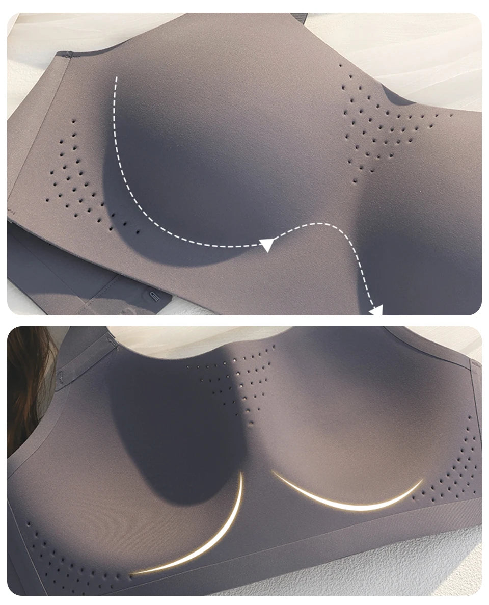 FallSweet Plus Size Wireless Sports Bra – Shockproof Thin Cup Bralette