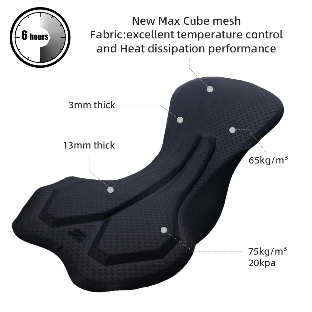 YKYWBIKE Men’s Cycling Bib Shorts – 6H Belgium Padding