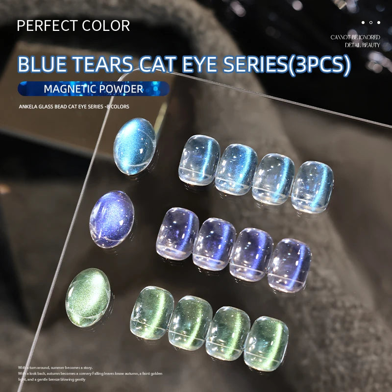 Cat Eye, 3 Colors Unique Blue Color And Magnetic Powder