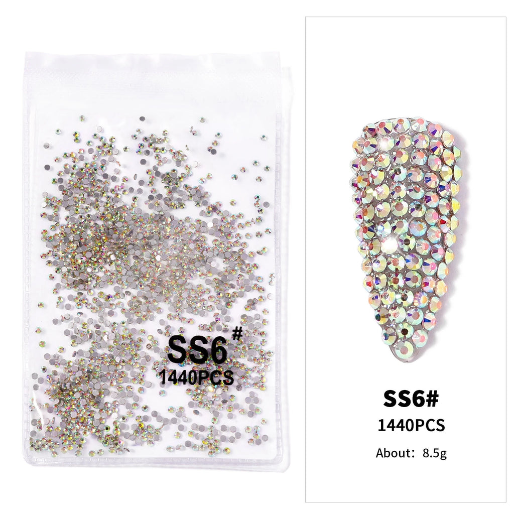 12Gird 3D Glass Crystal Nail Art