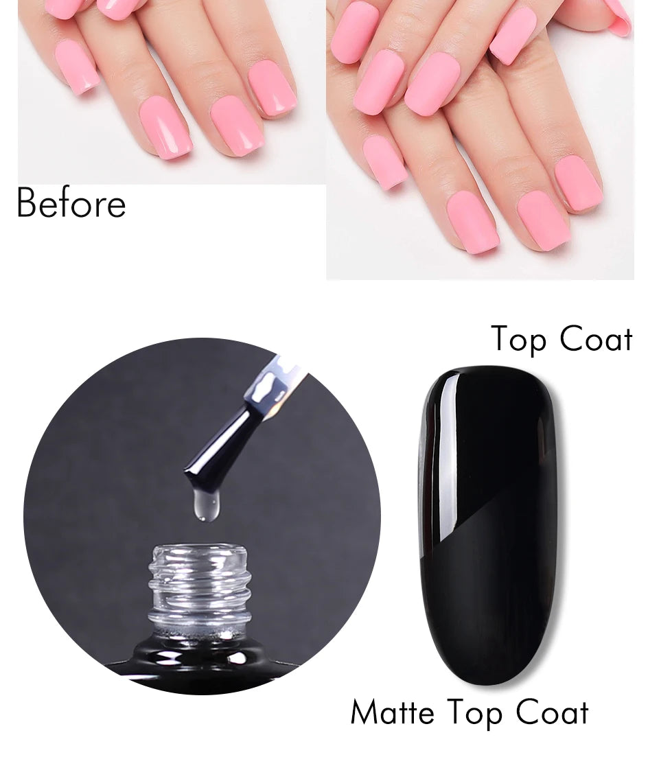 NAILCO 10ml Matte Top Gel Nail Polish