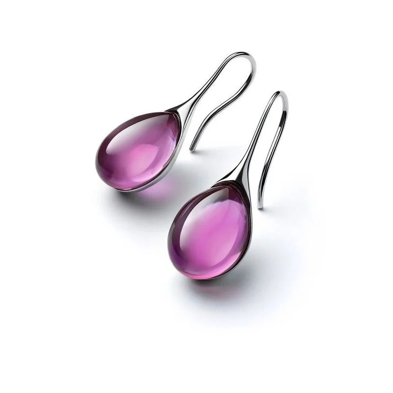 Trendy Women Earrings 4 Colors  Natural Stone