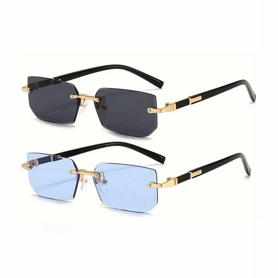 Rimless Unisex Fashion Rectangle Sunglasses