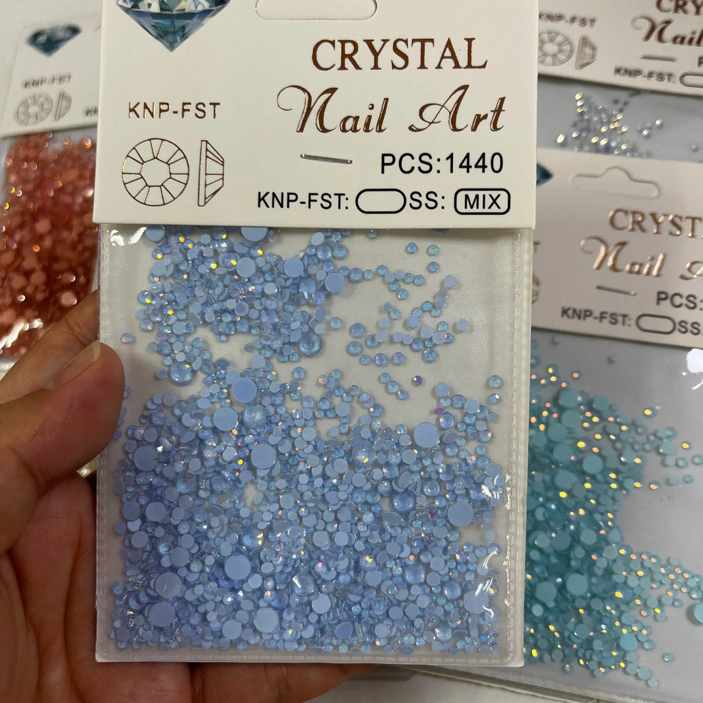 12Gird 3D Glass Crystal Nail Art