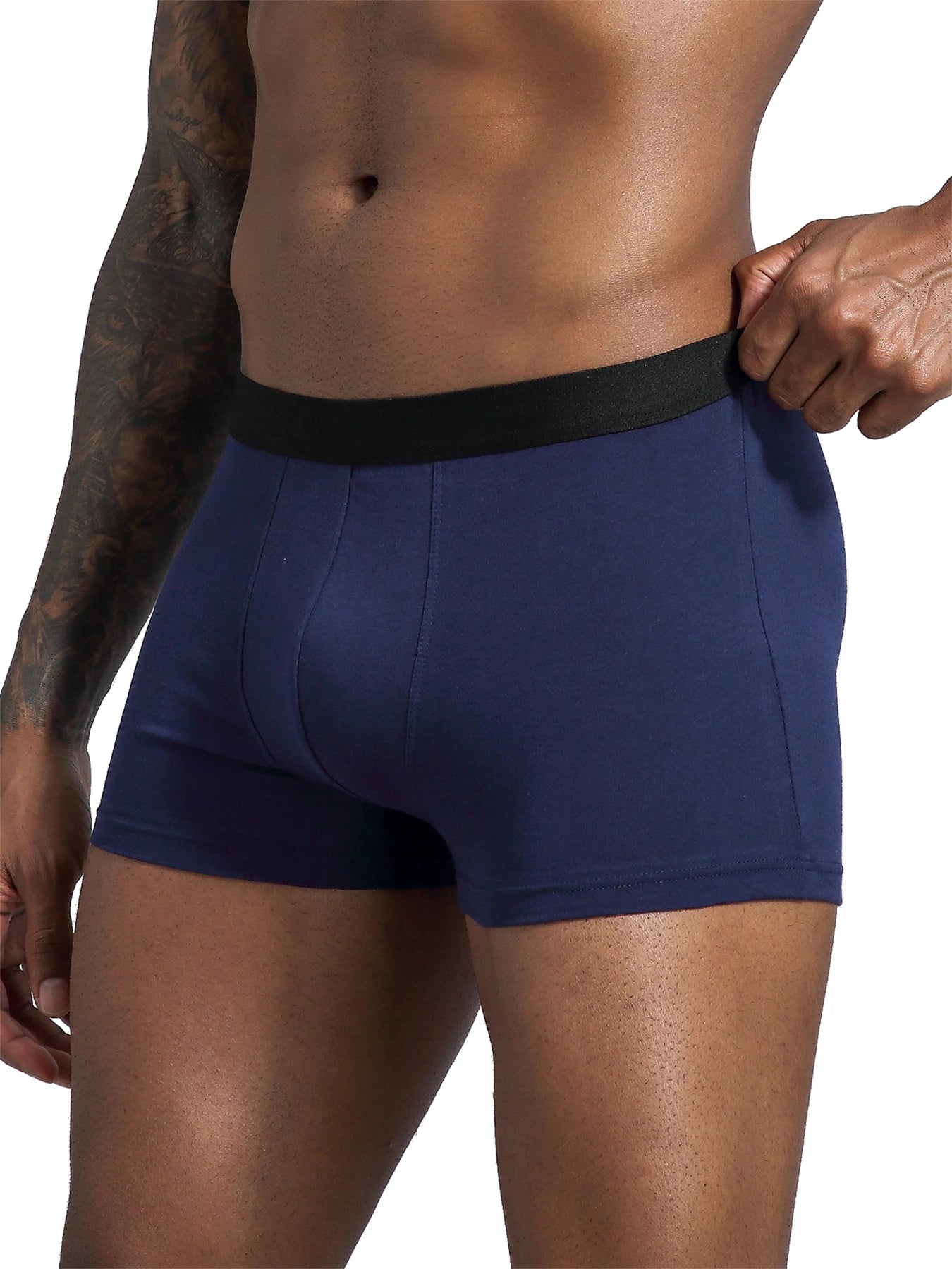 6-Pack Men’s Cotton Boxer Briefs – Luxury Underwear Set