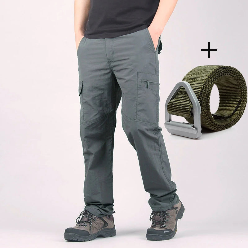 Outdoor Waterproof Tactical Belt Mens Quick Dry Trousers