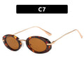Trendy Luxury Designer Small Oval Frame Women's Sunglasses