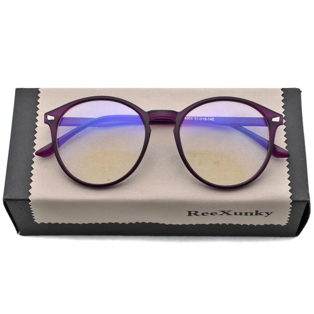 Photochromic Unisex Anti Blue Rays Glasses Round Frame