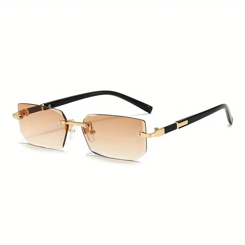 Rimless Unisex Fashion Rectangle Sunglasses