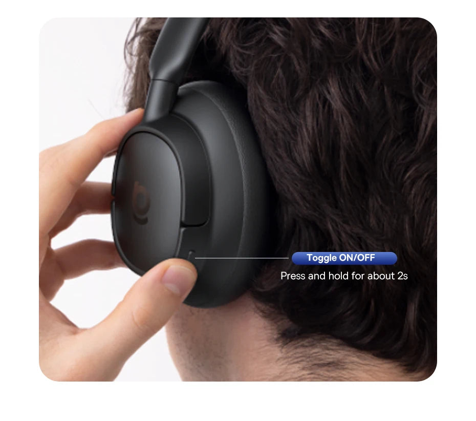 Baseus EH10 NC wireless headphones with adaptive noise canceling, Hi-Res audio, Bluetooth 6.0, and 80-hour battery.