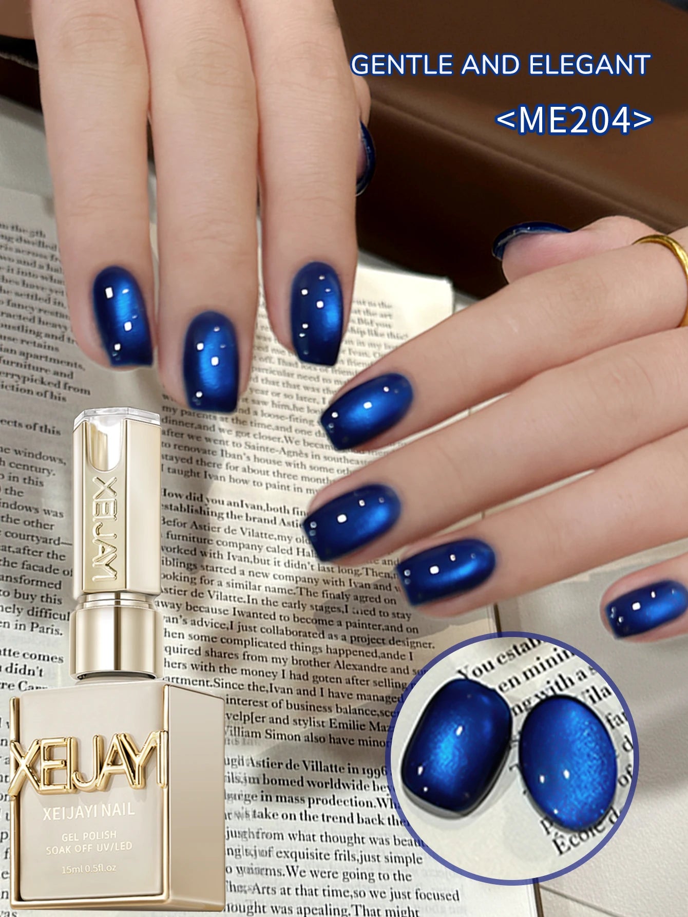 15ML Cat eye Nail Gel polish Semi Permanent Nail Art Soaking
