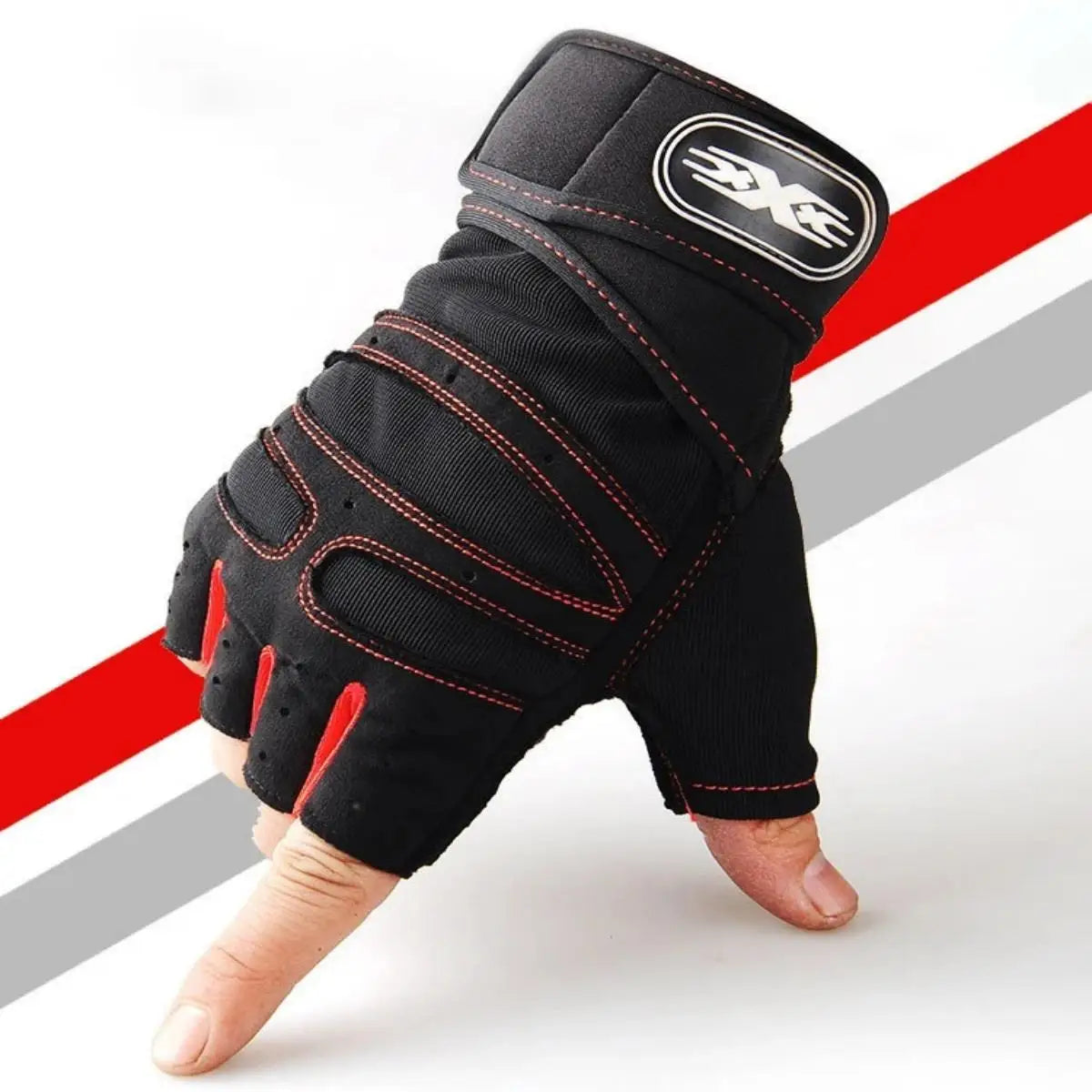 Shockproof Gym Gloves with Wrist Support (Fitness & Training)