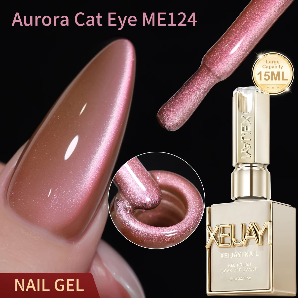 15ML Cat eye Nail Gel polish Semi Permanent Nail Art Soaking