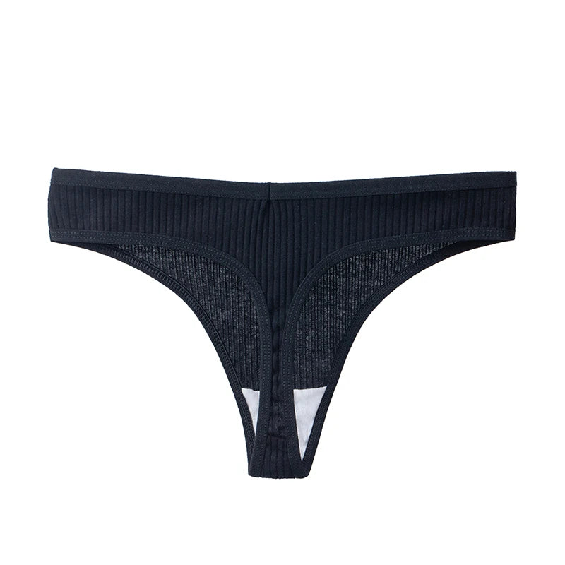 Women’s Cotton Striped Thong Panties – Sexy Cozy Lingerie