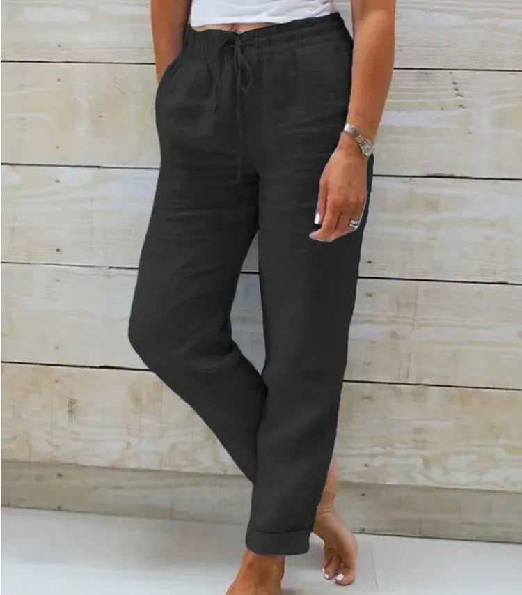 Casual Cotton Linen Woman's Pants