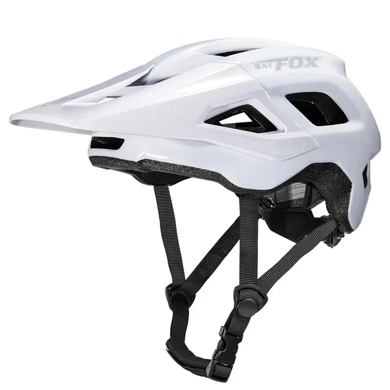 BATFOX Unisex MTB Bike Helmet – Matte Black Cycling Helmet