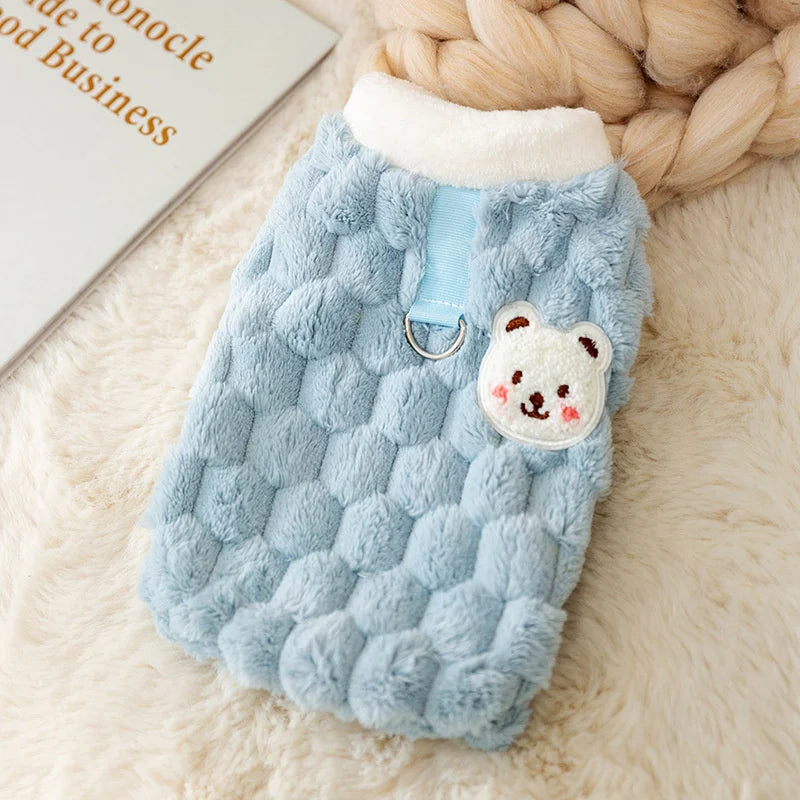 Winter Warm Cat Clothes Sweater with Buckle