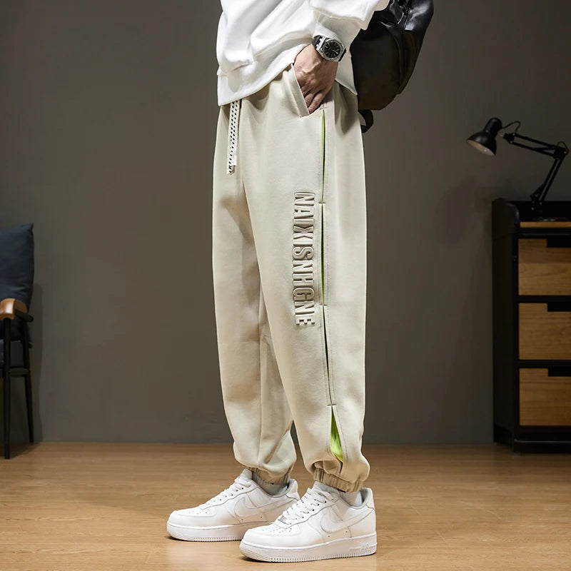 Jogger Men'sPants  Fit Baggy  Elastic Sport Casual Fashion