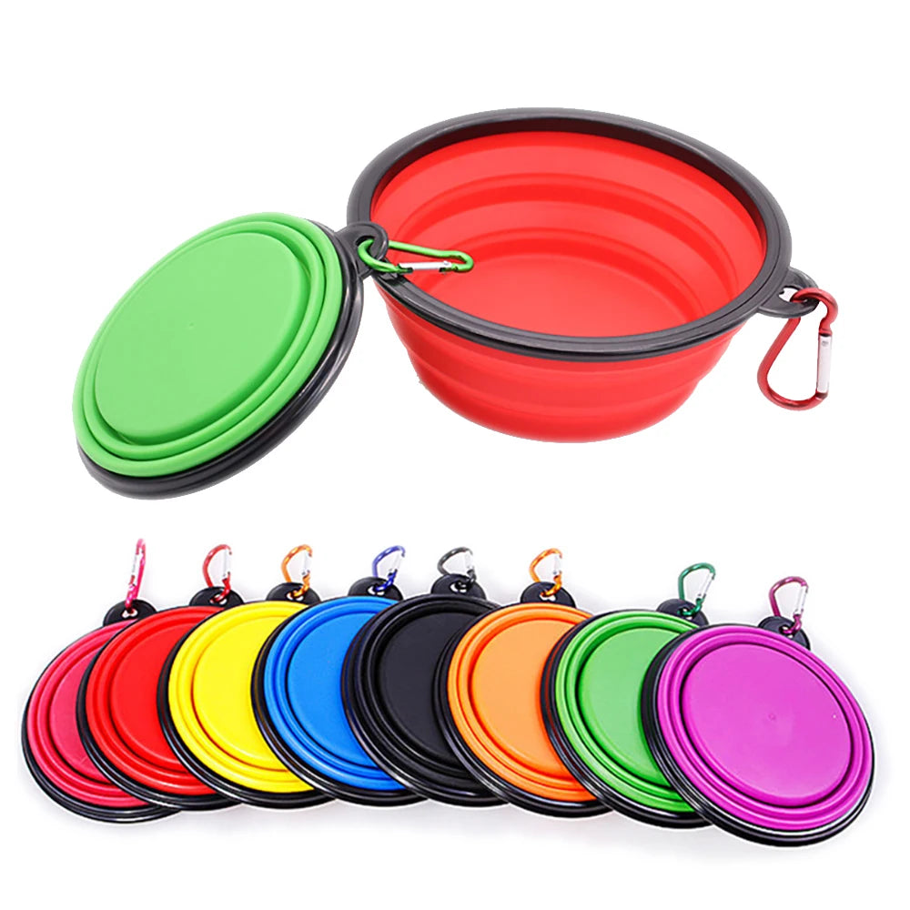 Outdoor Portable Pet Folding Silicone  Bowl