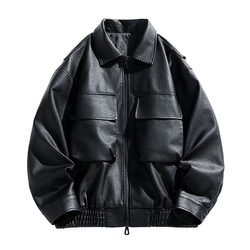 Men’s PU Leather Motorcycle Jacket