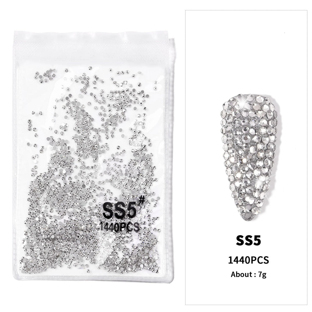12Gird 3D Glass Crystal Nail Art