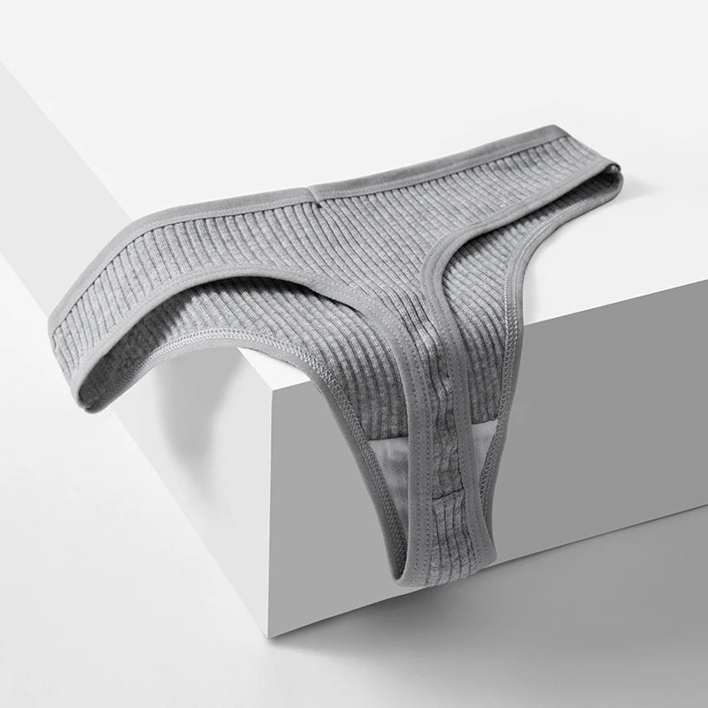 Women’s Cotton Striped Thong Panties – Sexy Cozy Lingerie