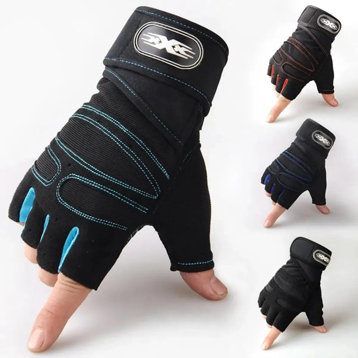 Shockproof Gym Gloves with Wrist Support (Fitness & Training)