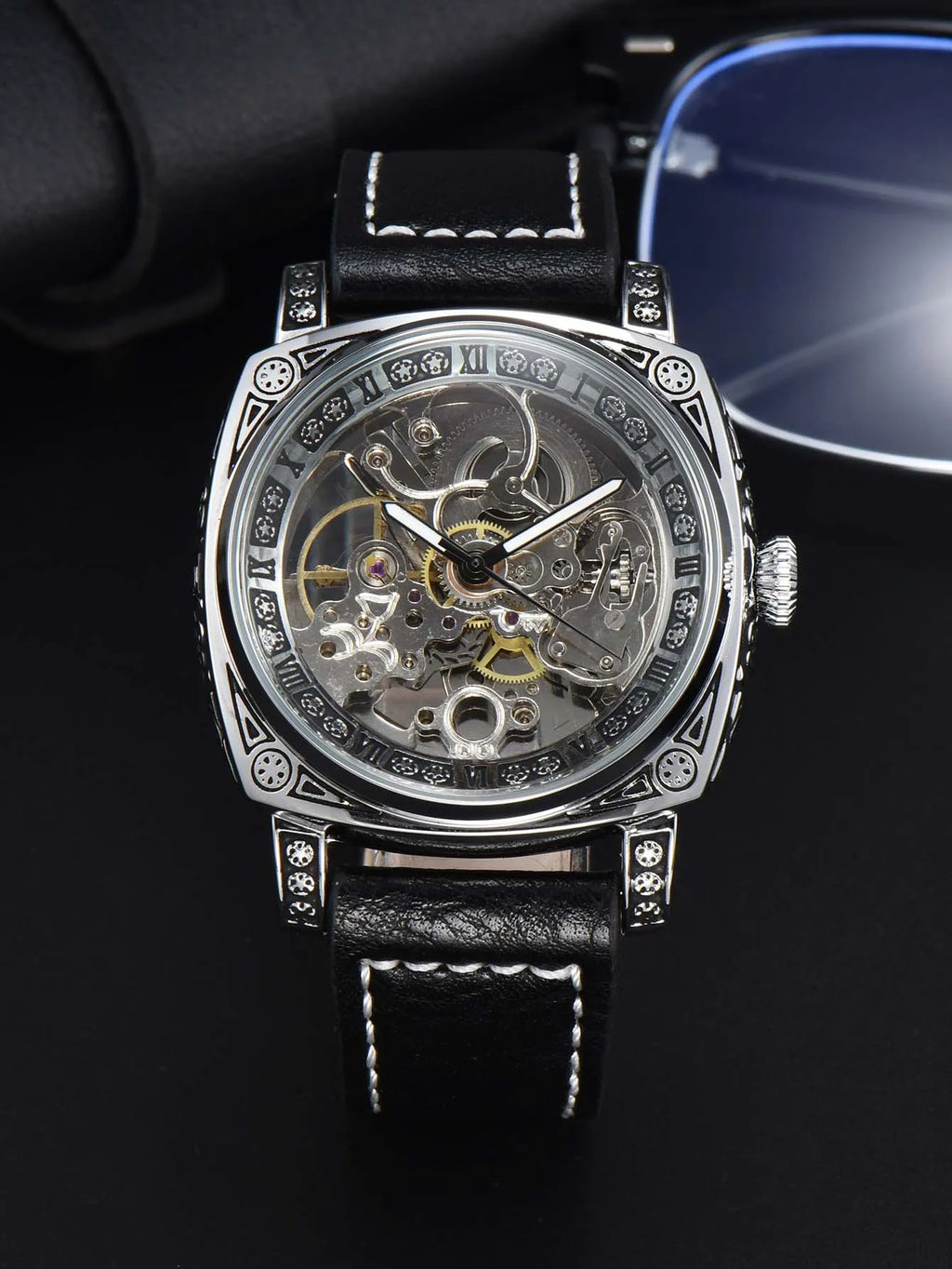LONGLUX automatic waterproof retro style mens watch