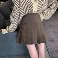 Kawaii Pink Plaid Pleated Mini Skirt (High-Waist Japanese School Style)