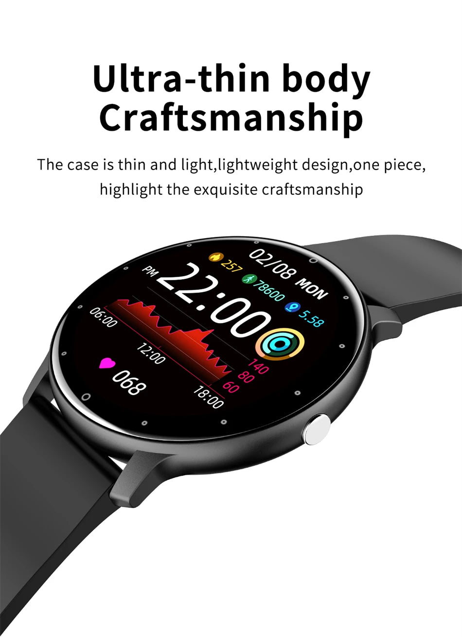 LIGE Smartwatch – Full Touch, Bluetooth Call, Waterproof Fitness Tracker for Android & iOS