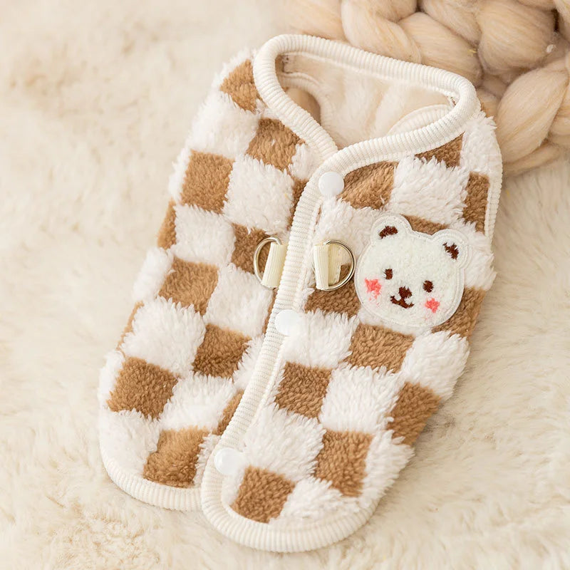 Winter Warm Cat Clothes Sweater with Buckle