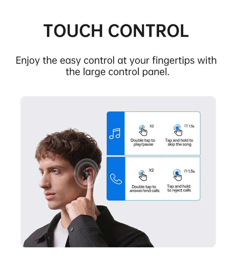 Baseus Bowie MF1 / Eli 15i Fit Open-Ear Wireless Earphones – Bluetooth 5.4, Earhooks, 60H Playtime