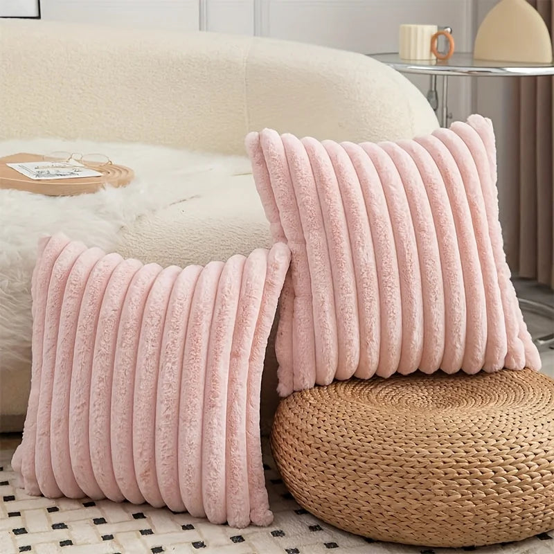 1pc Stripe Corduroy Pillow Case,Creative Home Fabric