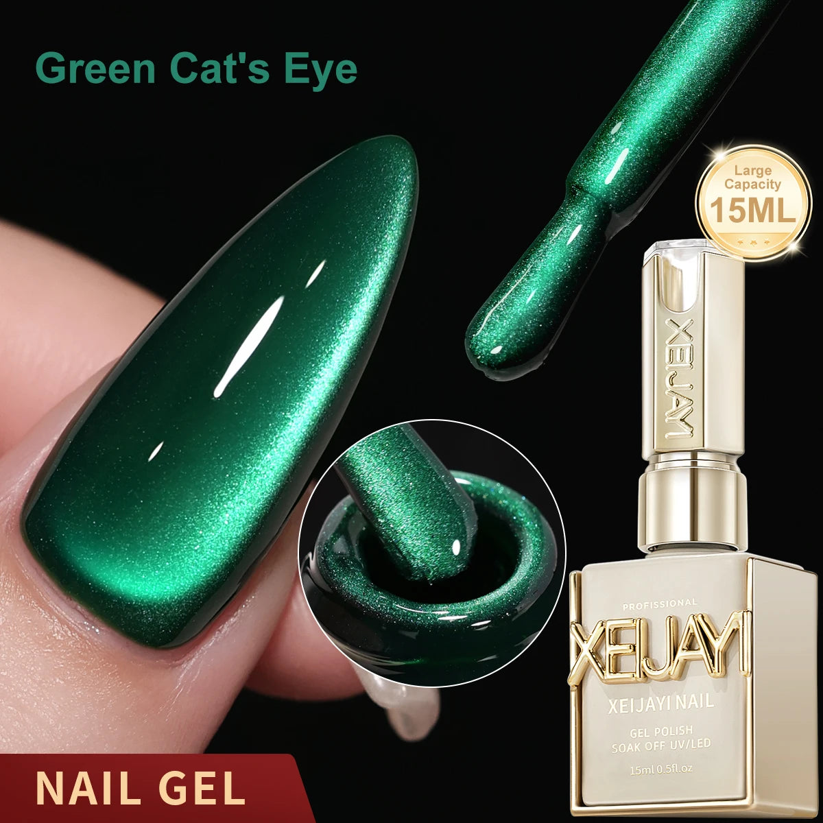 15ML Cat eye Nail Gel polish Semi Permanent Nail Art Soaking
