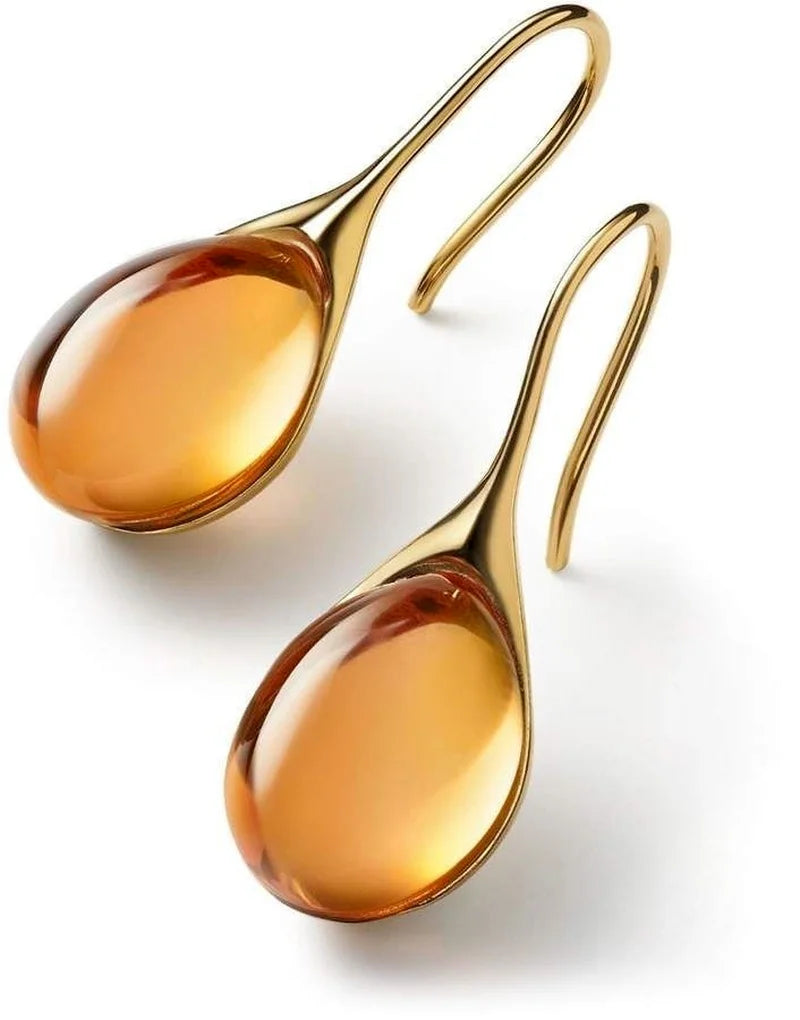 Trendy Women Earrings 4 Colors  Natural Stone
