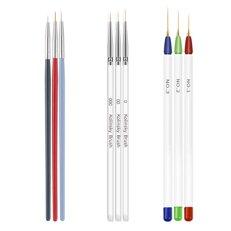 5/20Pcs Nail Art Brush Design Tip Painting Drawing