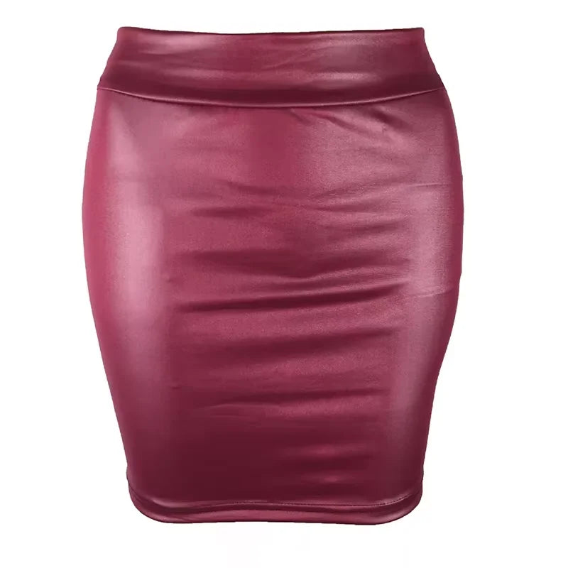 Leather Matte Slim Mini Sexy Fashion PU Hot Short High