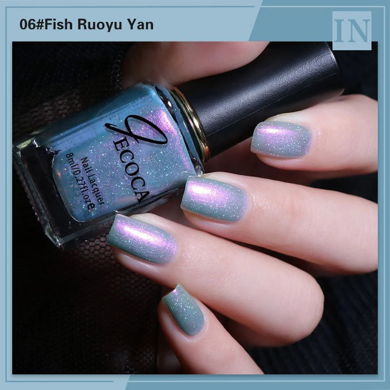 Laser Glitter Nail Polish Rainbow 8ml