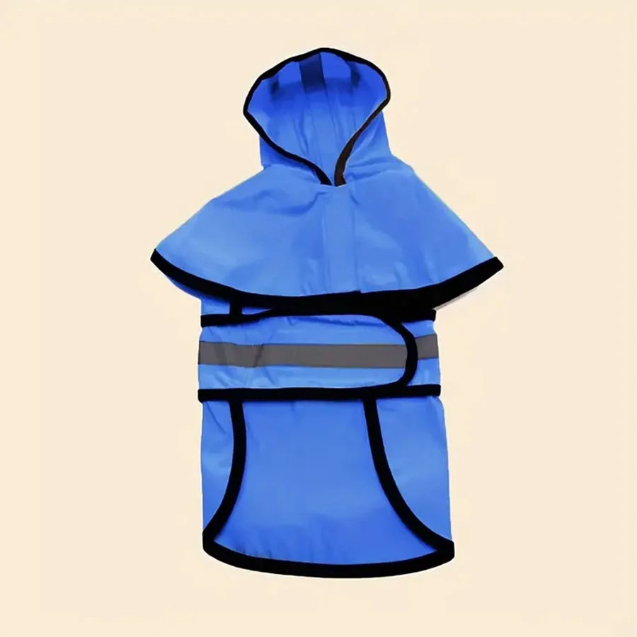 Keep Your Pet Dry And Comfortable - Adjustable Waterproof & Windproof Dog Raincoat.