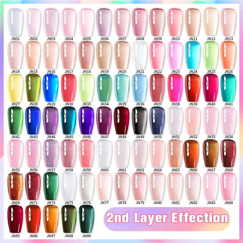 BORN PRETTY 10ml Jelly Nude Gel Nail Polish 50 Colors