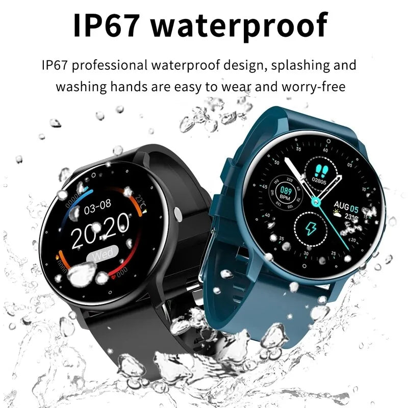 LIGE Smartwatch – Full Touch, Bluetooth Call, Waterproof Fitness Tracker for Android & iOS