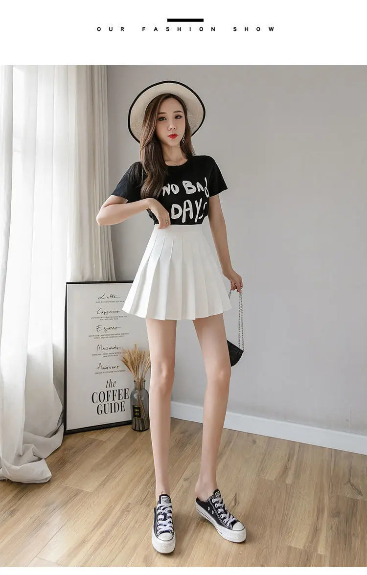 Kawaii Pink Plaid Pleated Mini Skirt (High-Waist Japanese School Style)