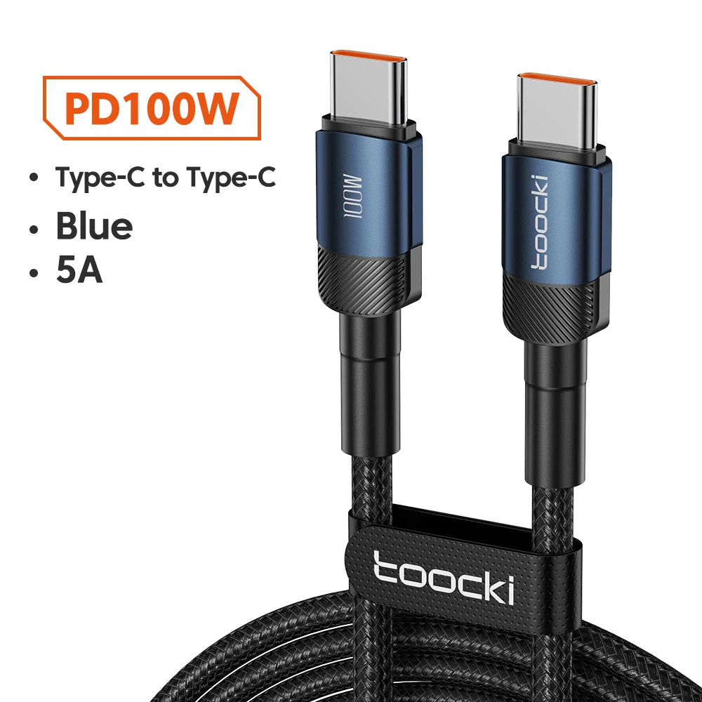 Toocki 100W Type C to USB C Cable PD Quick Charge 4.0