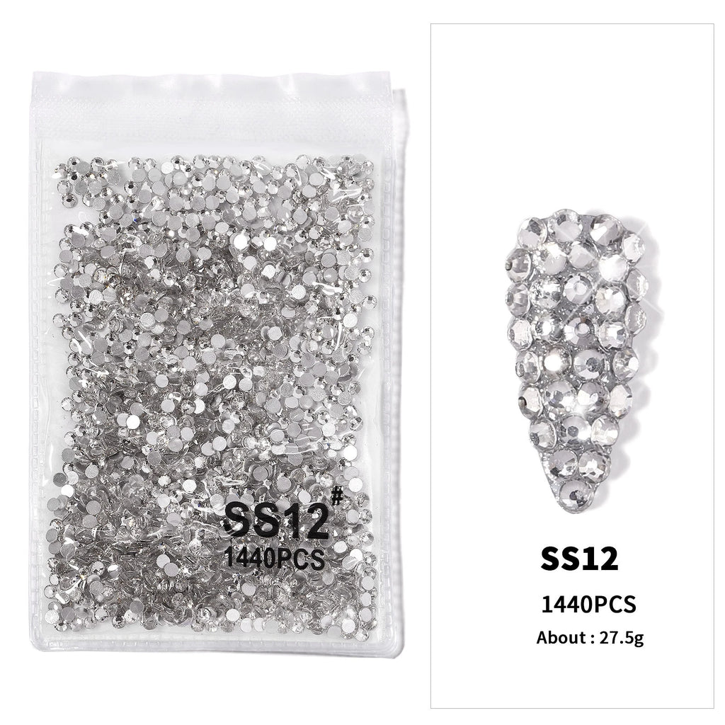 12Gird 3D Glass Crystal Nail Art