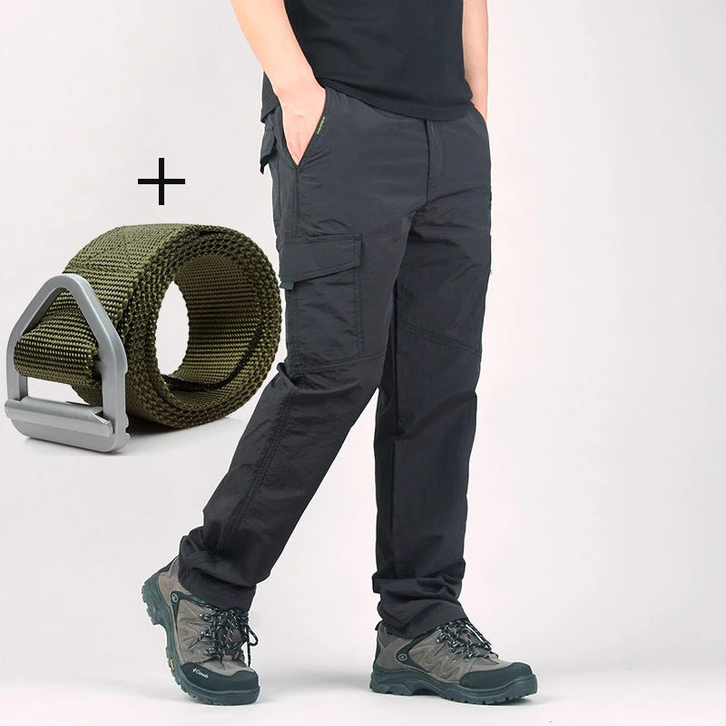 Outdoor Waterproof Tactical Belt Mens Quick Dry Trousers