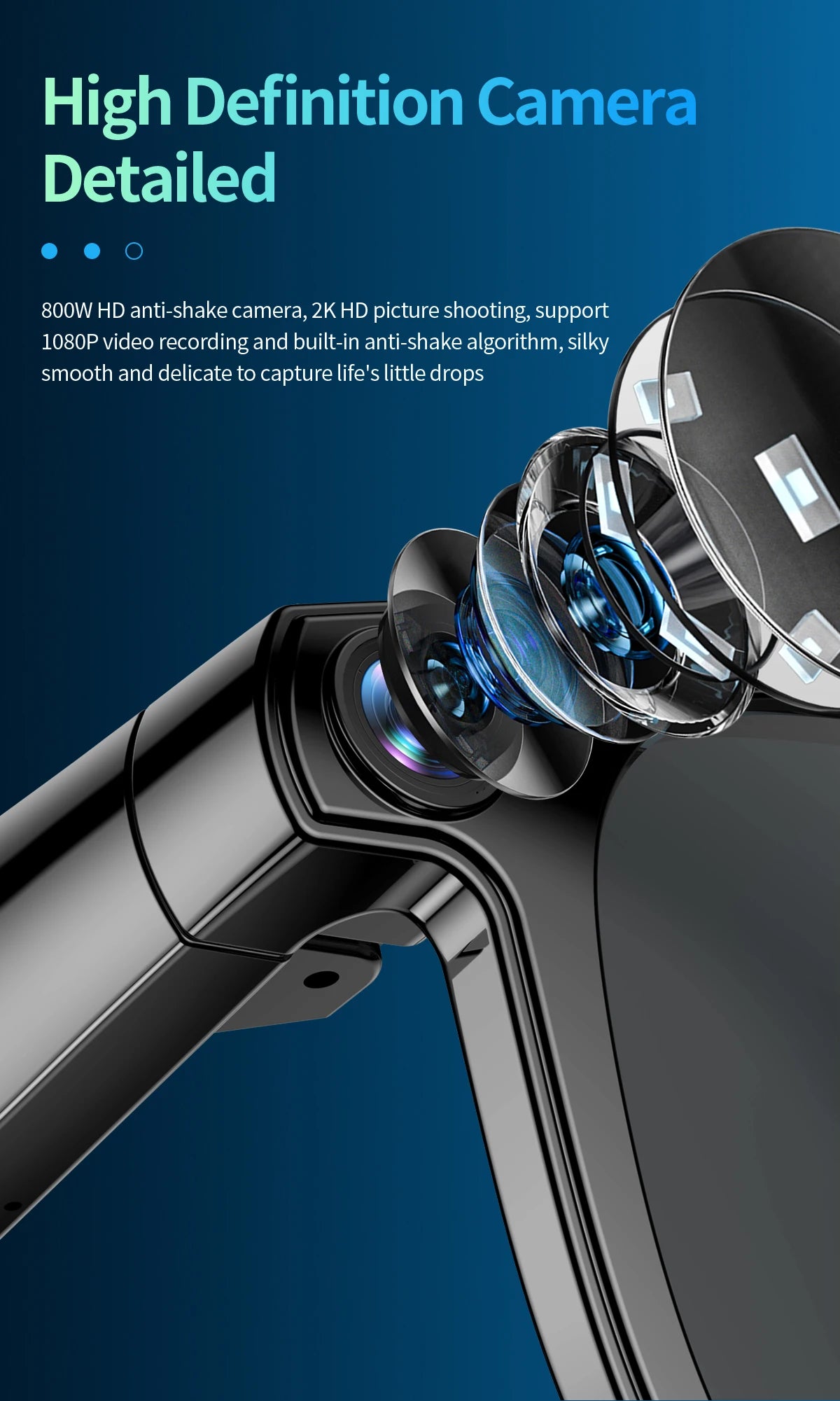 2-in-1 4K AI smart glasses with camera, calls, translation, and Bluetooth